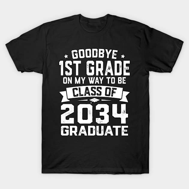 Goodbye Kindergarten Hello 1st Grade Last Day of School T-Shirt by BramCrye